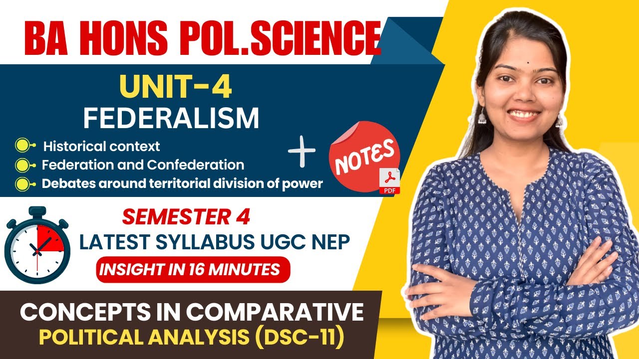 UNIT-4 Federalism  | DU BA HONS POL.SCIENCE SEM 4 | STUDYSHIP 2