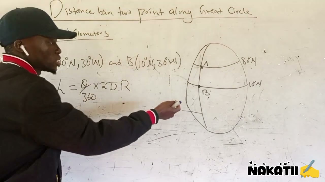 distance between two points along great circle in kilometers (AA e270)