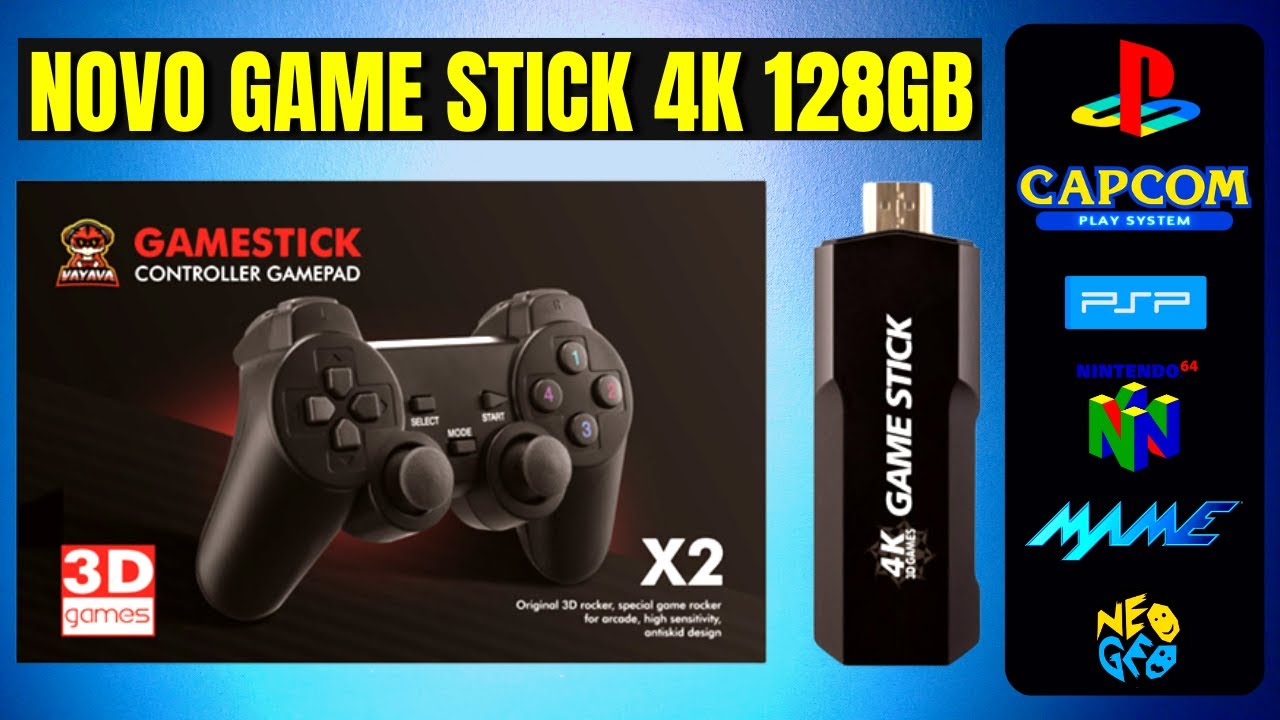 Novo Game Stick 4K Barato e Potente do AliExpress com Emuelec 4.3 e 30 Mil Jogos