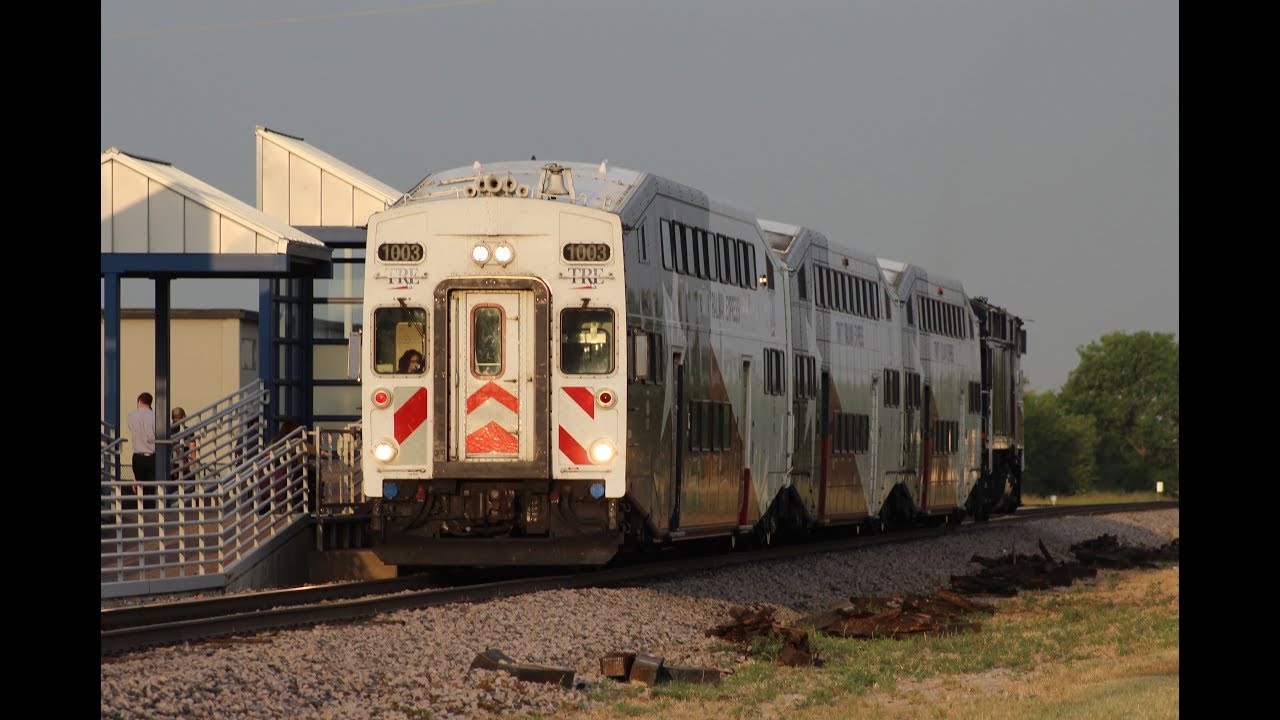 Trinity Railway Express morning rush hour in Tarrant County
