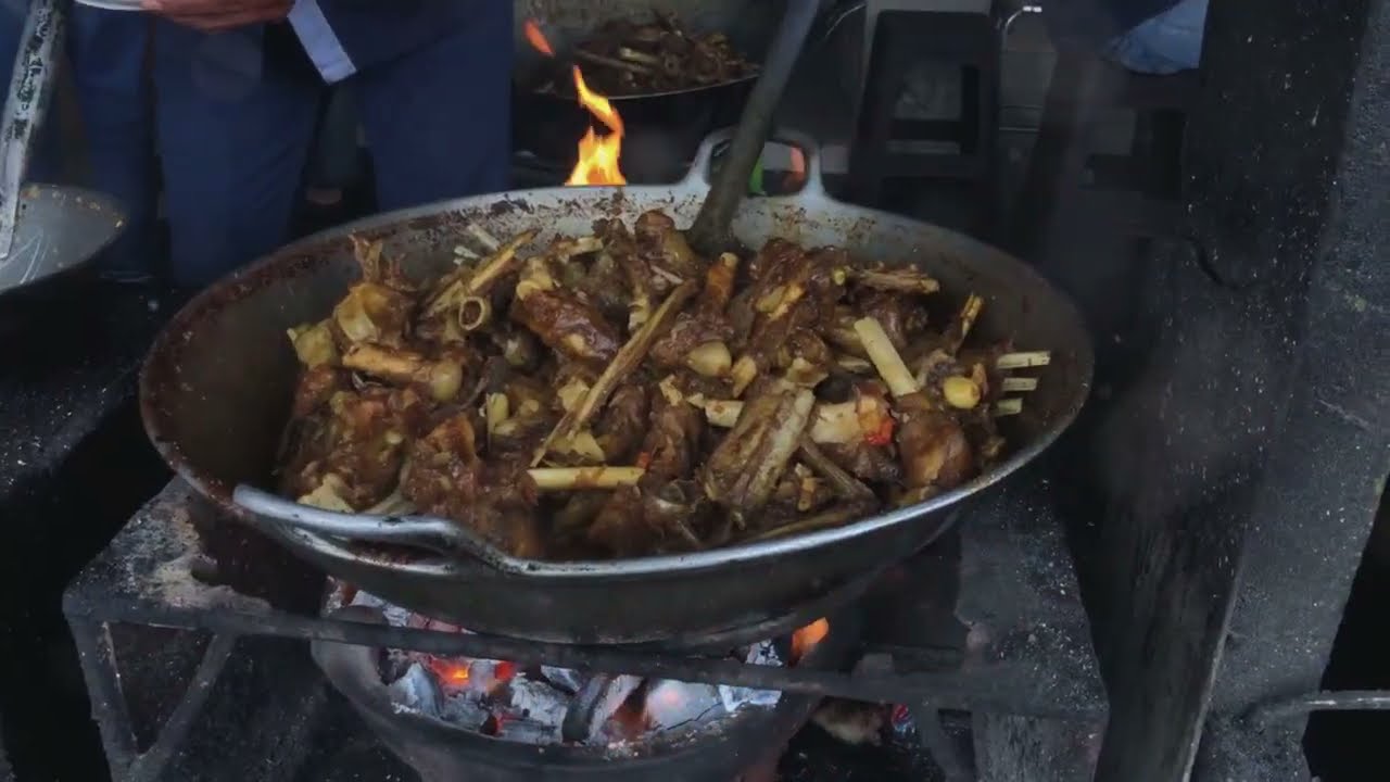 Jungle Feast: Cooking with a Goat by the Waterfall!