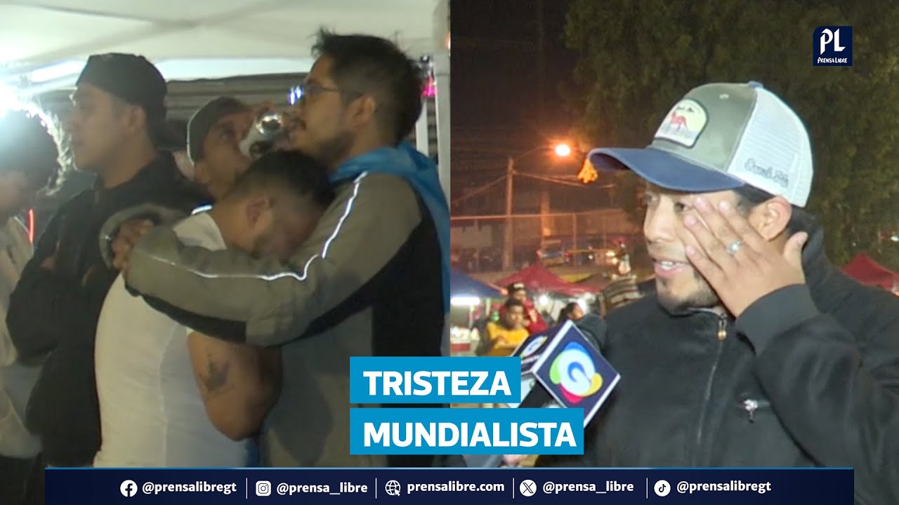 Aficionados entre l&aacute;grimas tras la derrota de Guatemala y su adi&oacute;s al Mundial 2026