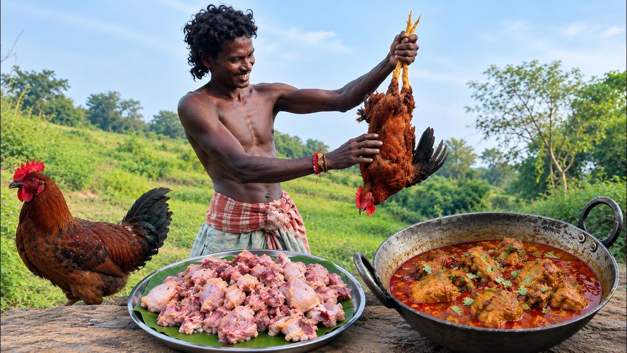 👉 Desi Country Chicken & Mudhi 😋🔥 | Pure Village Feast