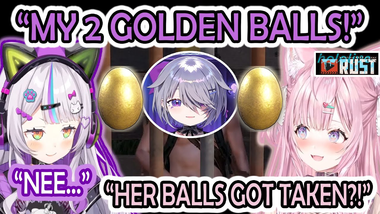Shion and Koyori's Reaction to Biboo Losing Her 2 Golden Balls and Getting Water Splash
