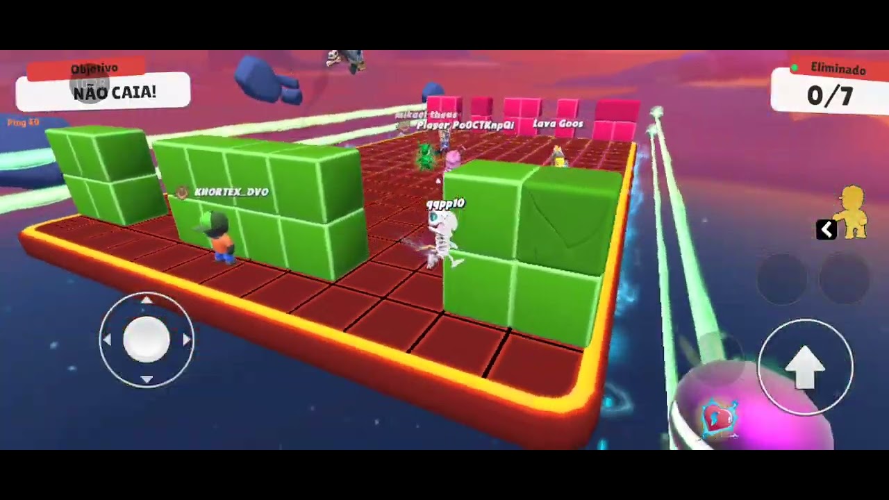 Jogando stumble guys 