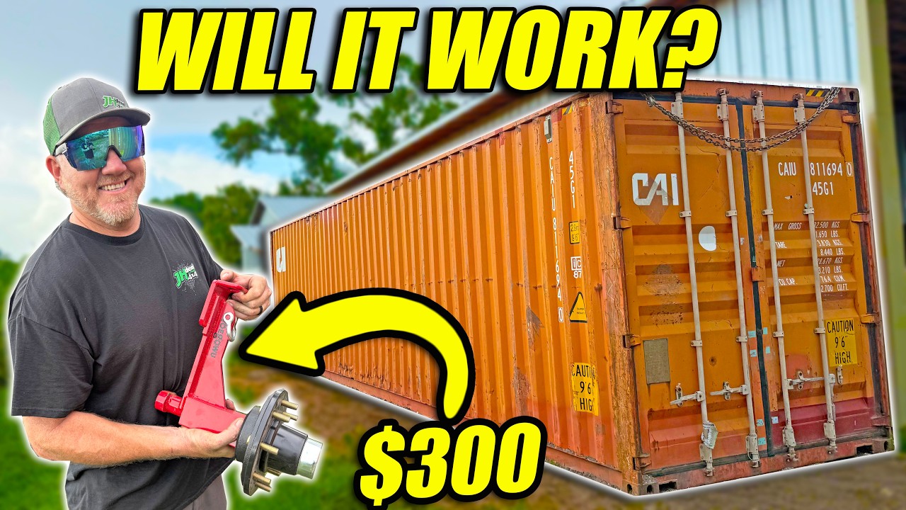 We Bought The Cheapest Amazon Wheels To Move A 40 Ft Long 10,000LBS Shipping Container! Did It Work?