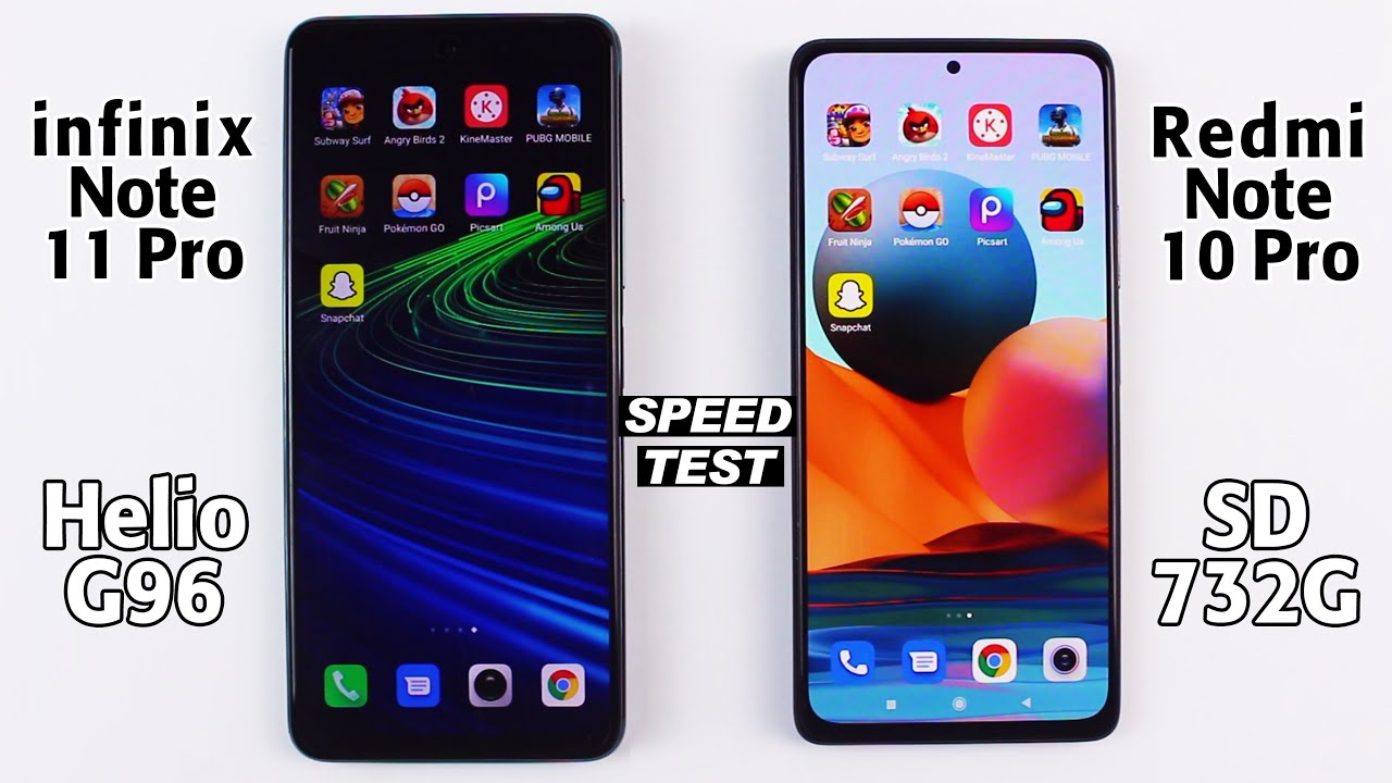 infinix NOTE 11 PRO vs Redmi NOTE 10 PRO - SPEED TEST🔥