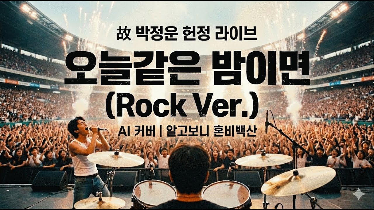 [AI커버] 故 박정운 - 오늘같은 밤이면 (Live Rock Ver.)