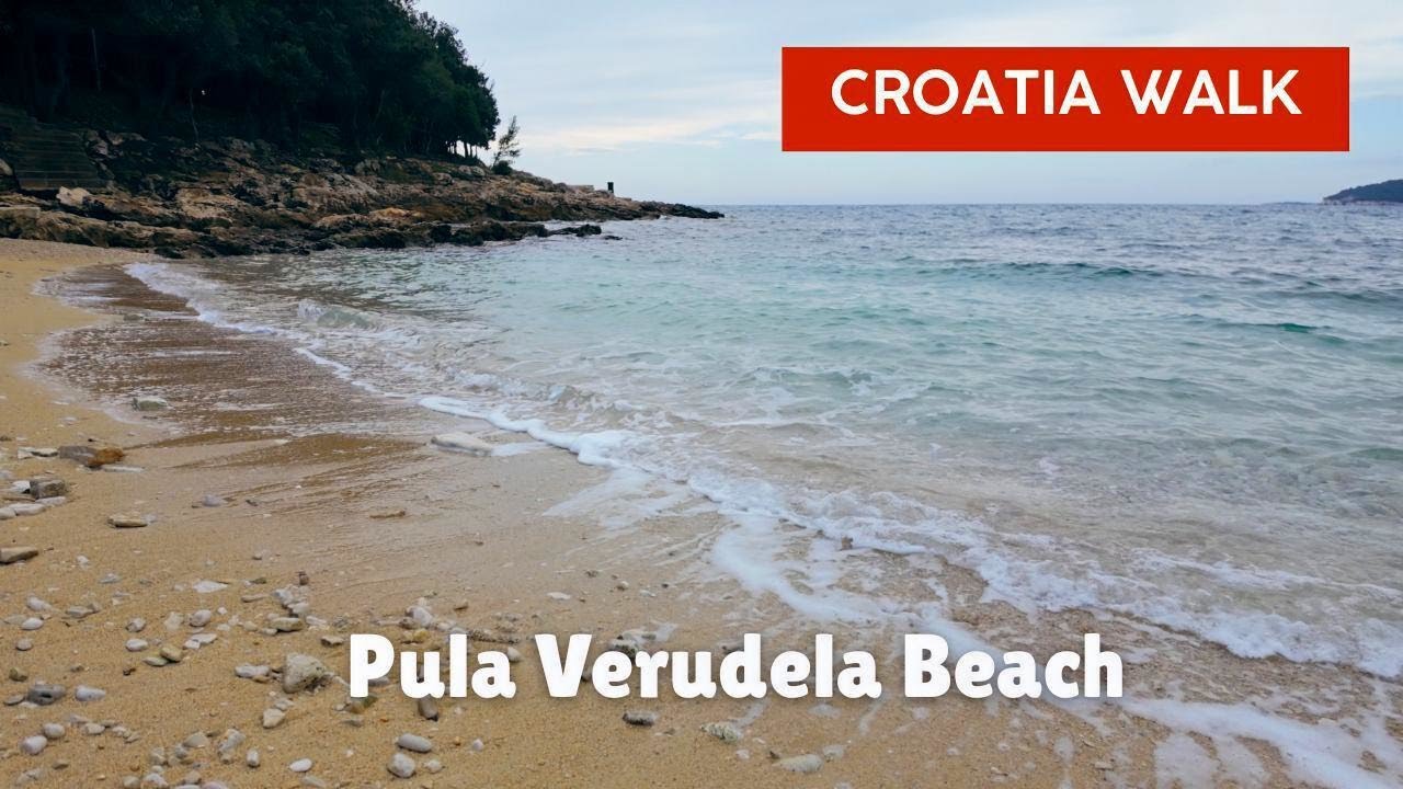 [4K] Pula 🇭🇷 Verudela Beach | Stunning Adriatic Views & Crystal Clear Water