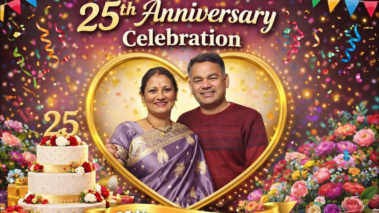 आज पूर्व नगर पंचायत का कपकोट अध्यक्ष जी 🎉25 वे सालगिराह पर सिल्वर वेडिंग को हमने धूमधाम से बनाया 💞🥰