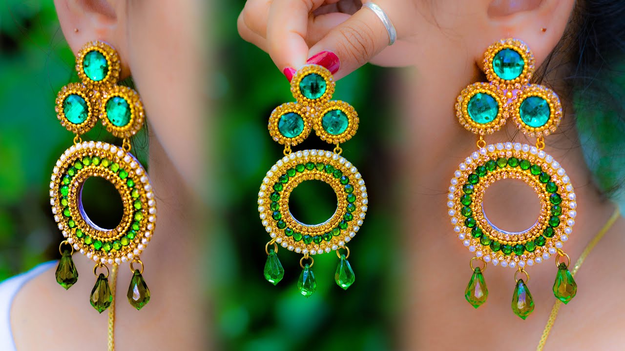 Make Unique Paper Earrings | handmade jewelry | made out of paper | Art with Creativity