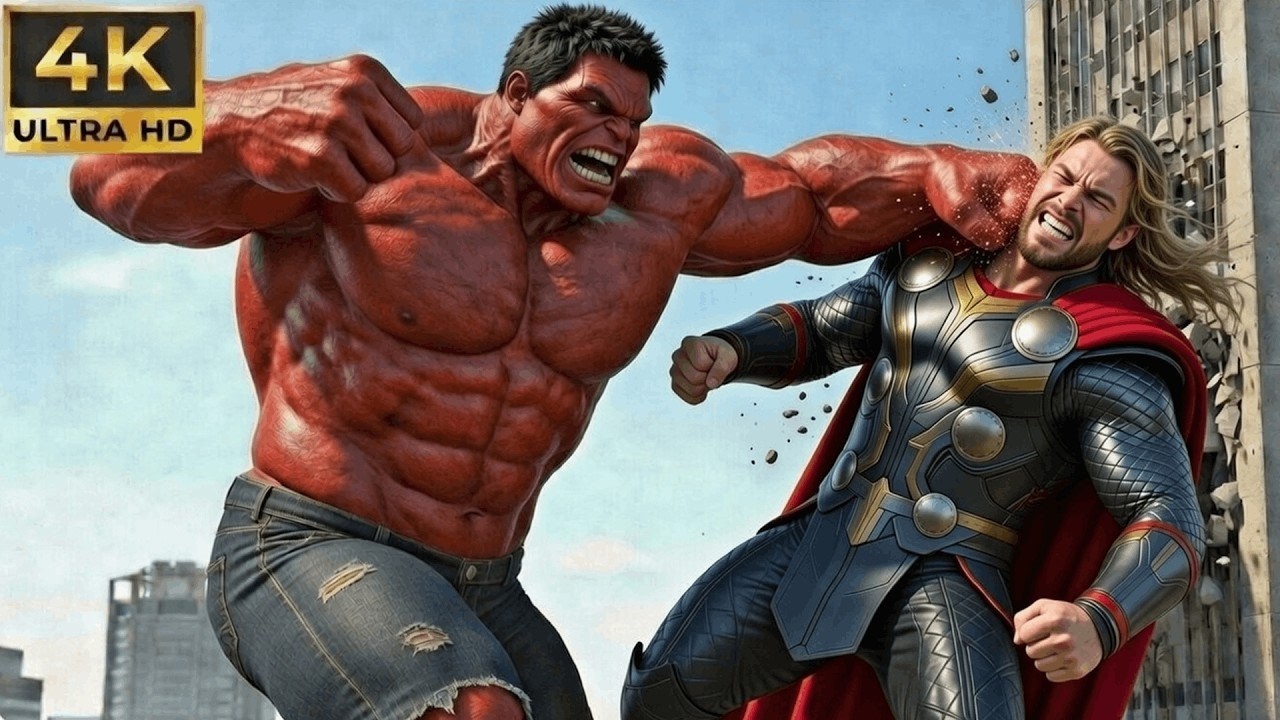 Red Hulk vs Thor FULL BATTLE 💥 Who Is The STRONGEST?! | Episode 2