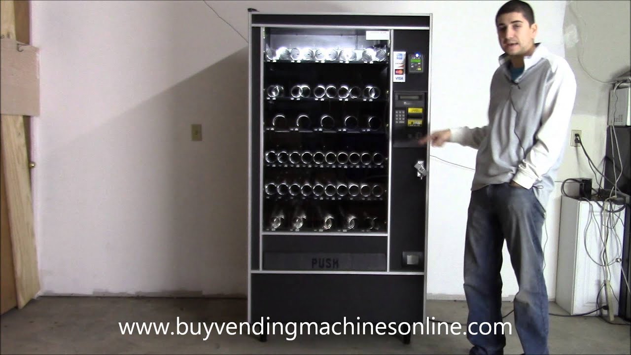 Automatic Products 123 Snack vending machine led lights new paint free shipping