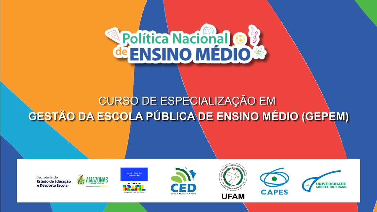 Encontro Síncrono - ESPECIALIZAÇÃO EM GESTÃO DA ESCOLA PÚBLICA DE ENSINO MÉDIO (GEPEM)