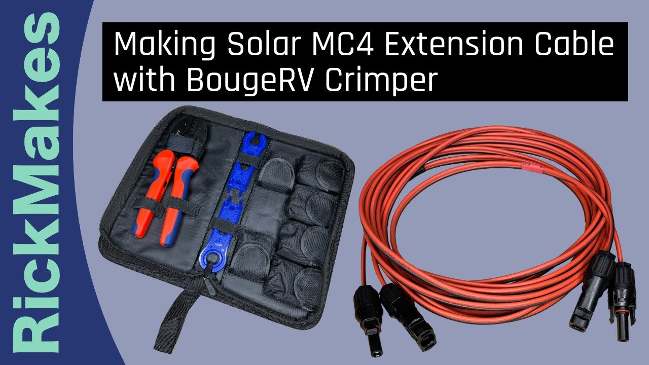 Изготовление удлинительного кабеля Solar MC4 с помощью обжимного инструмента BougeRV