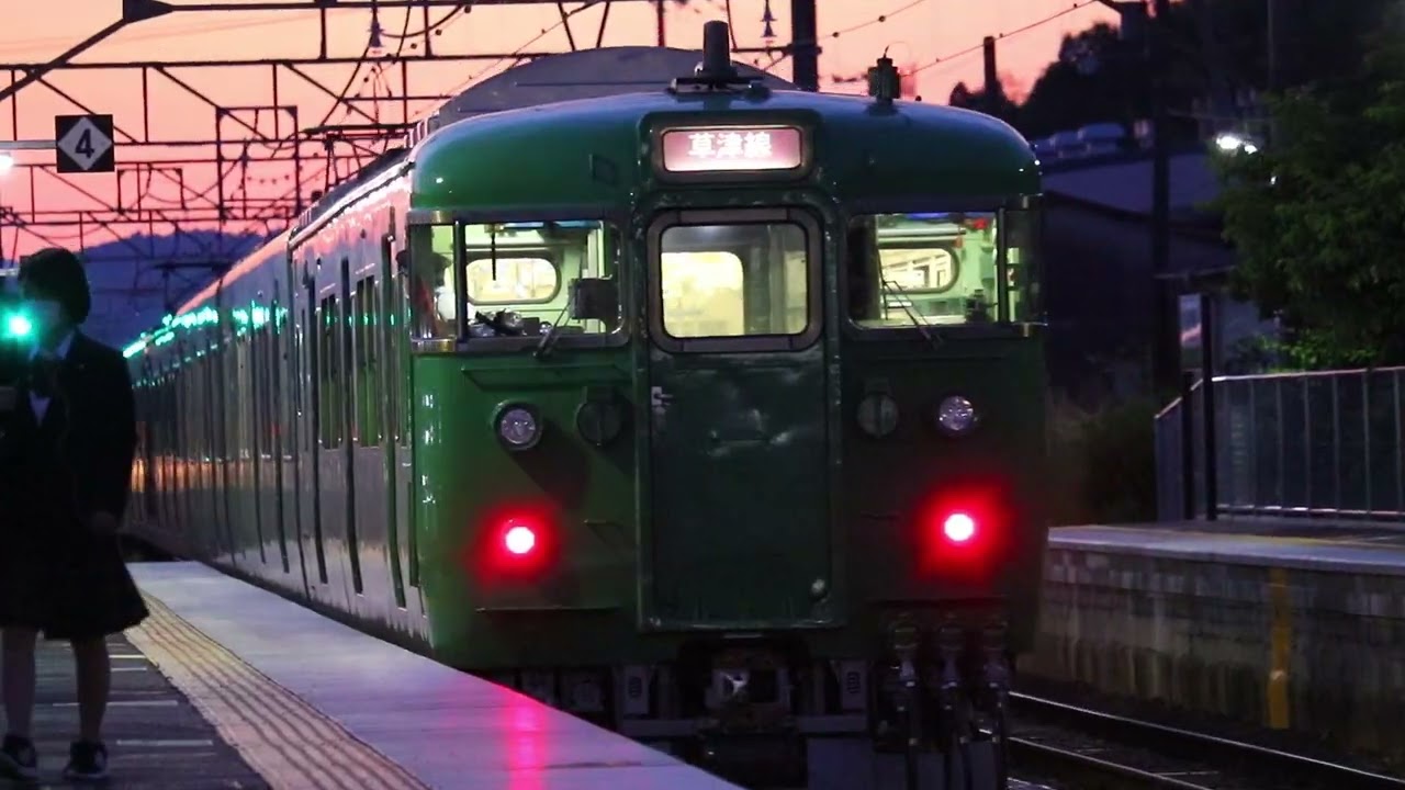 【完全フリー素材】113系L5編成他 普通 甲南発車 2020