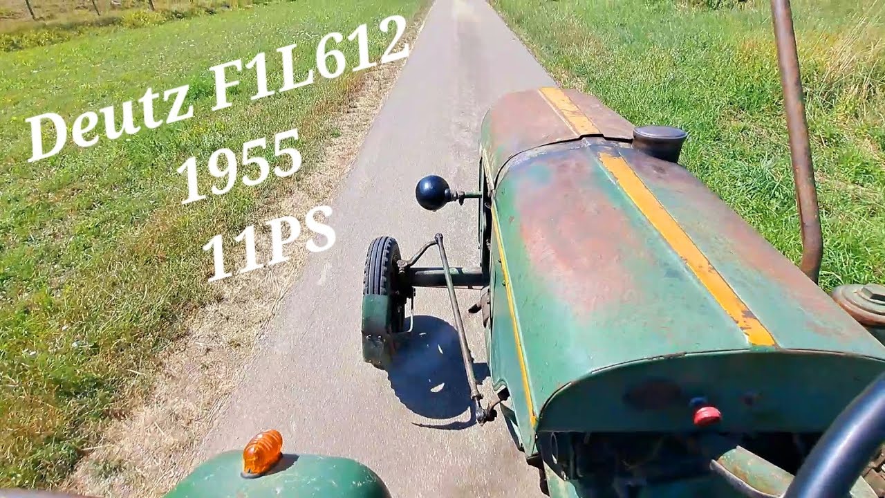 Deutz F1L 612 Oldtimer Probefahrt Baujahr 1955 Einzylinder Sound Bauernschlepper Traktor Bulldog 11