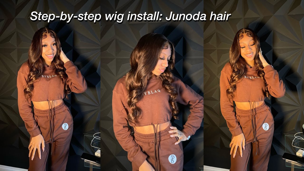Step-By-Step closure wig install | Chocolate Brown Body Wave | Beginner Friendly FT Junoda Hair