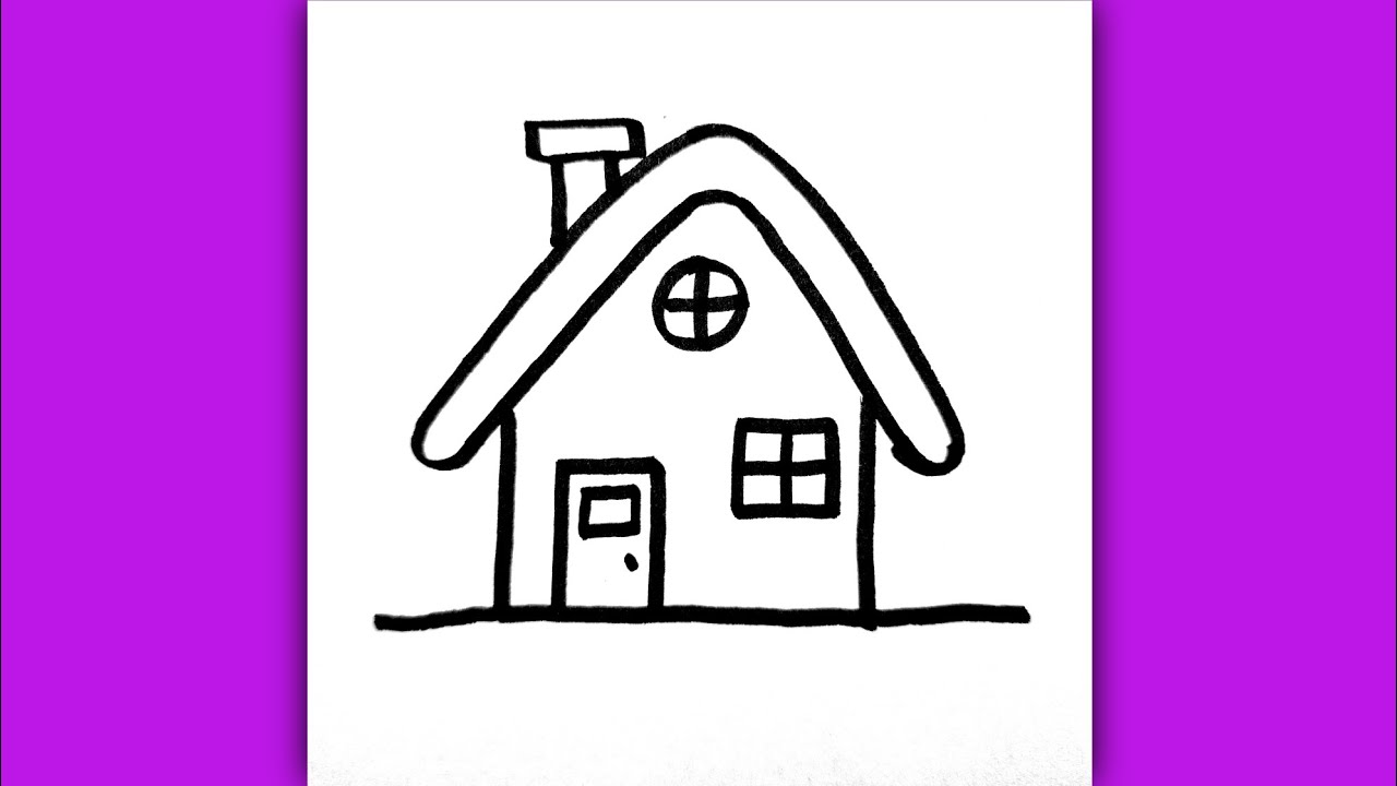 Super Easy House Drawing for Kids
