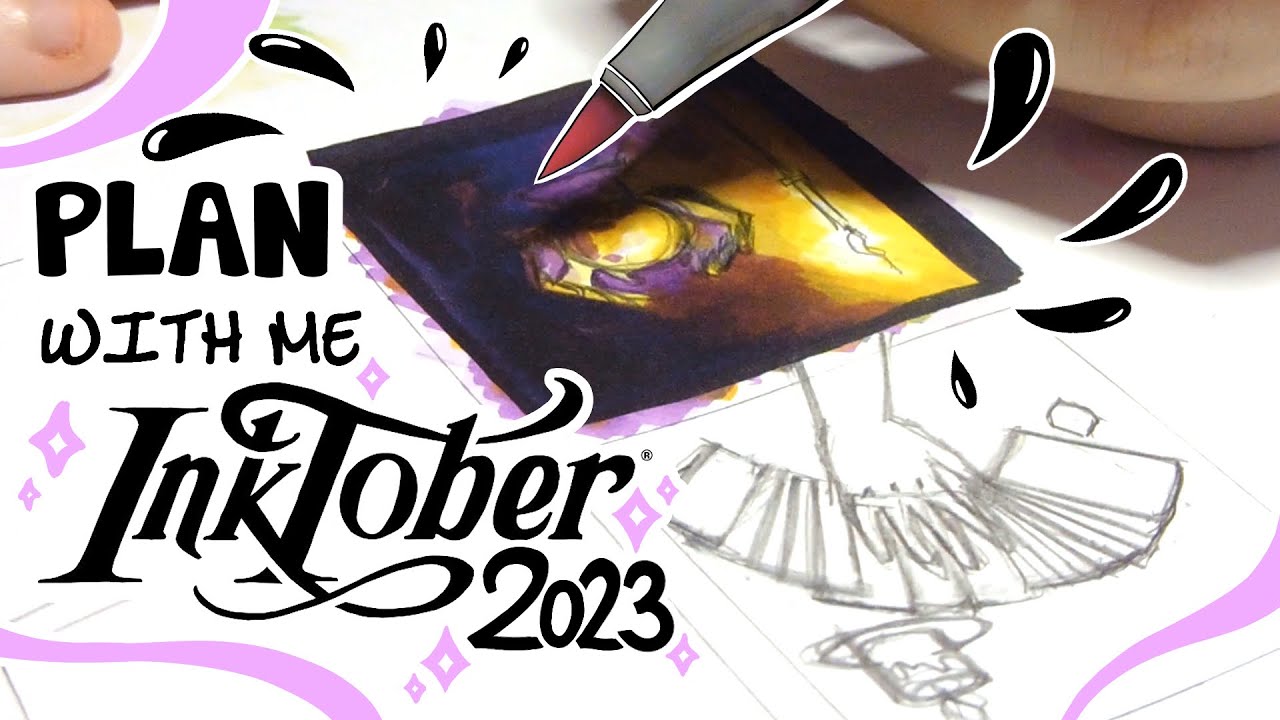 PLAN INKTOBER 2023 Art Challenge with me!