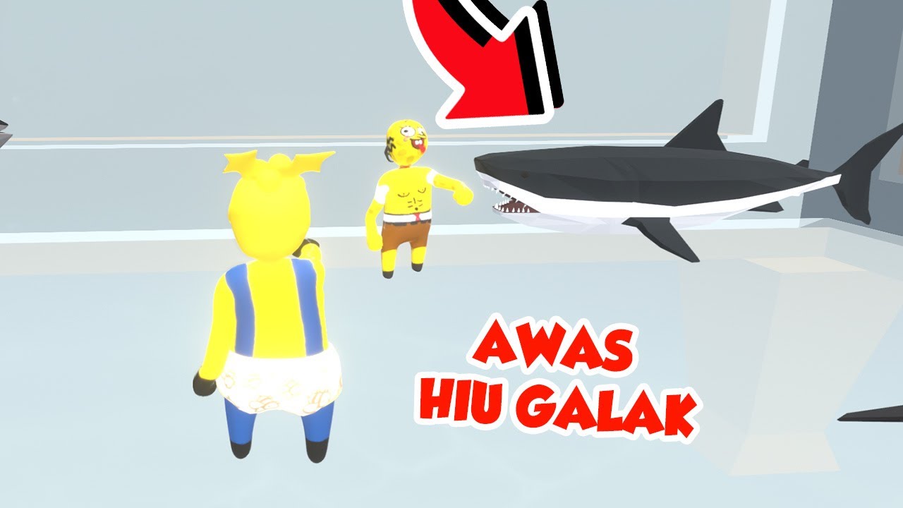 DUO LETOY DRAMA MASUK BIKINI BOTTOM DI HUMAN FALL FLAT!!!