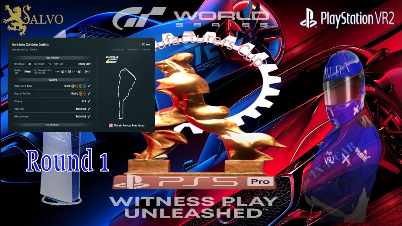 GT7 World series round 1  Manufacturers cup on PS5 Pro PSVR2 4K 60fps