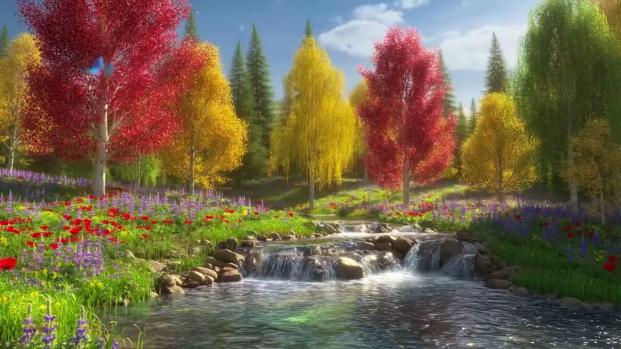 Relaxing Music for Yoga & Mindfulness | Soothing Forest Birds & Flowing Water Sounds