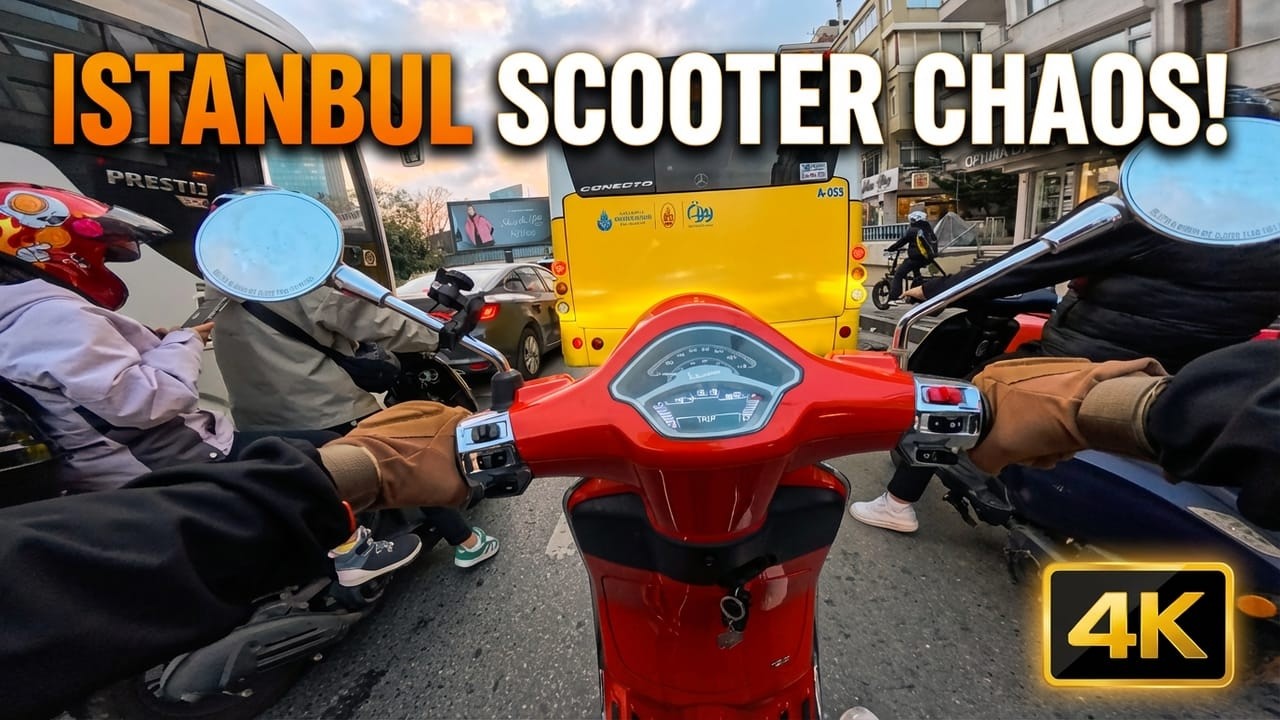 POV: Vespa Primavera vs Istanbul Traffic 🛵🇹🇷 | Crazy 4K Ride!