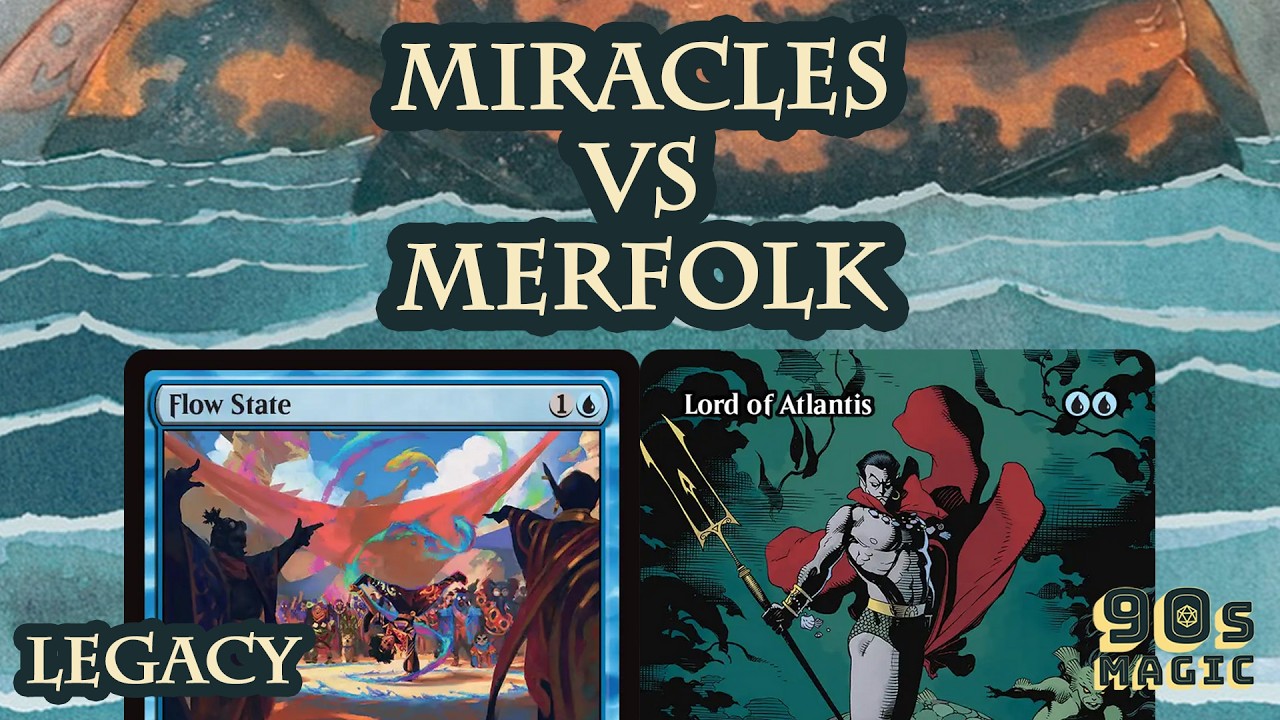 Первый раунд турнира MTG Legacy Open 90-х: Miracles против Merfolk
