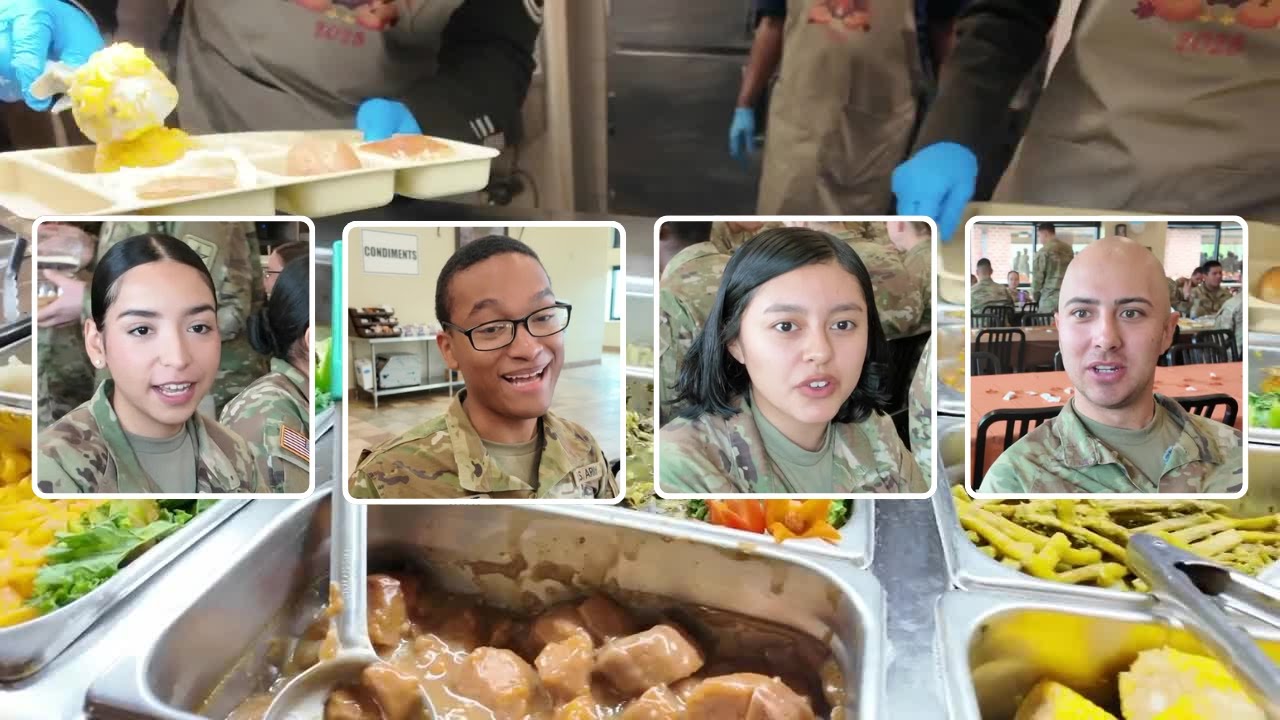 Army leaders serve Thanksgiving feast to new soldiers at Fort Lee