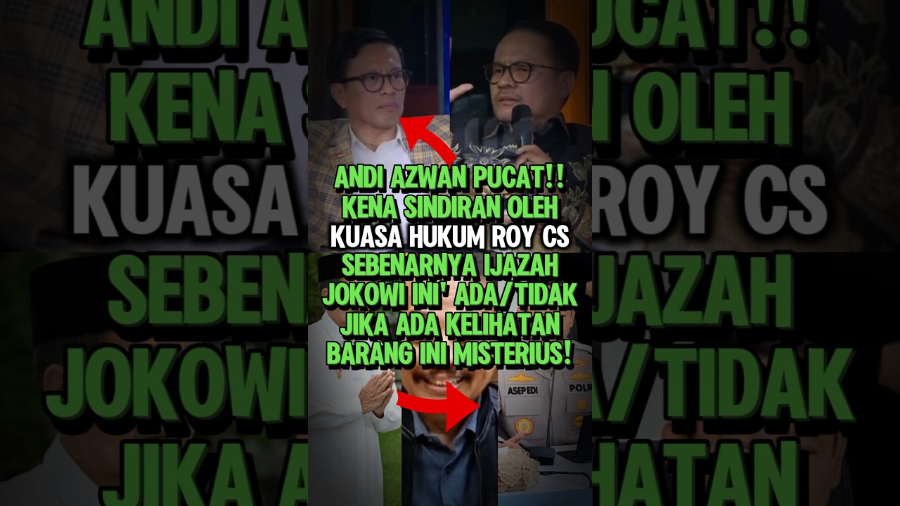 PEDAS!! KUASA HUKUM ROY SURYO SINDIR IJAZAH JOKOWI INI ADA ATAU TIDAK | TERMUL PANIK #shorts
