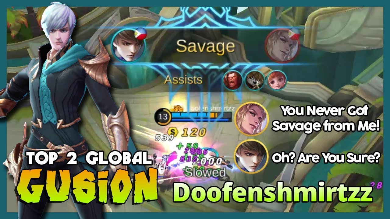 Perfect Savage Gusion by Doofenshmirtzz Top 2 Global Gusion 