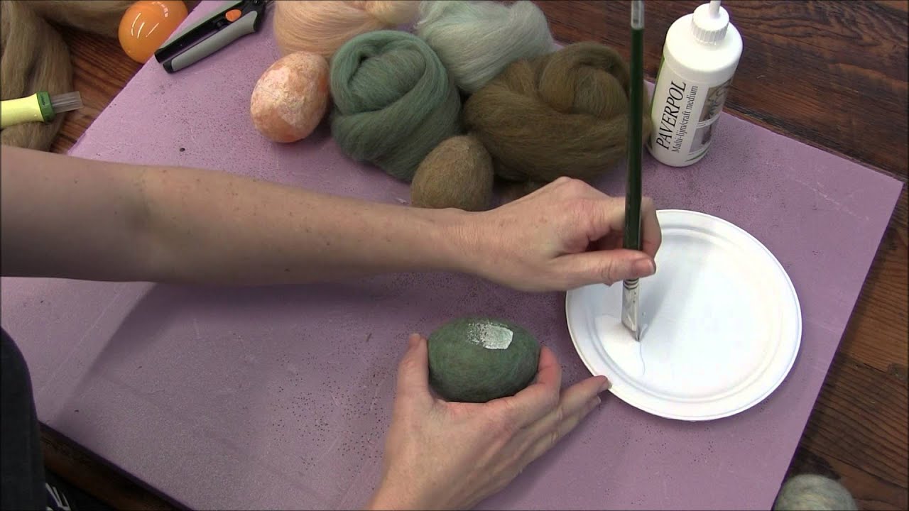 Wool Egg: Wet Felted and Hardened