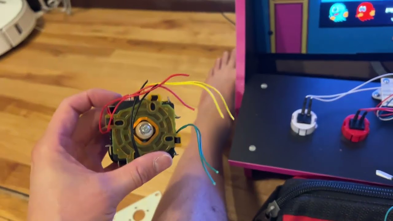 How to install Sanwa JLF joystick to Arcade 1UP Ms Pac-Man using the included five wire harness
