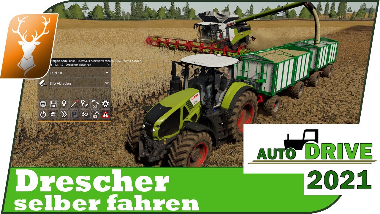 🚜 Auto Drive: Drescher selber fahren + AD Abfahrer // Schritt für Schritt zum AutoDrive 2021 Profi