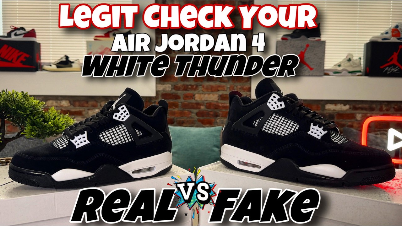 Jordan 4 White Thunder - Real vs Fake