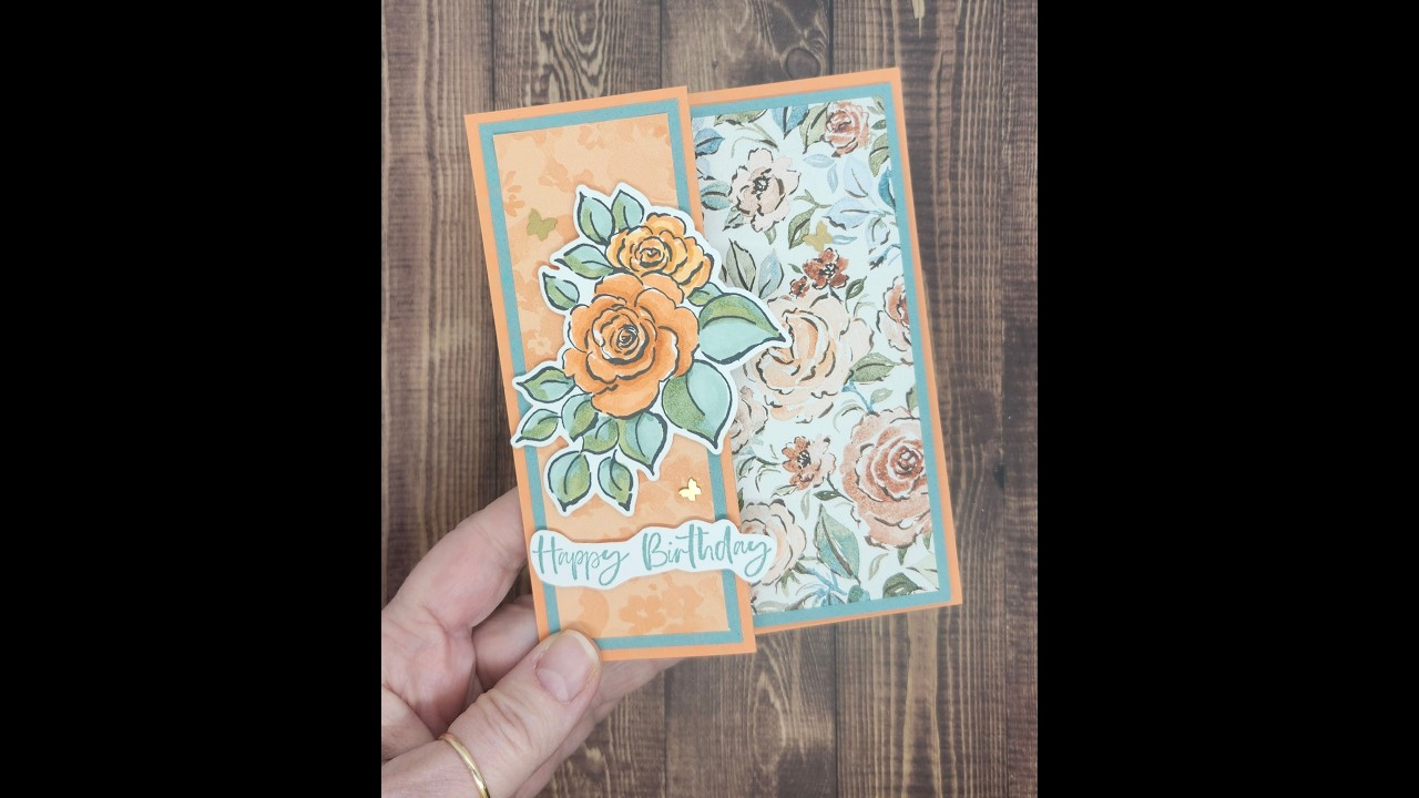 Z-fold card with a twist- Stamp & Sip- February 20, 2026