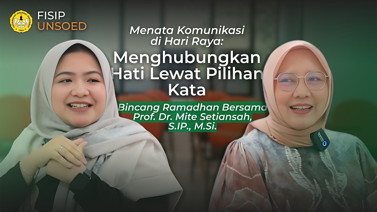 Menata Komunikasi di Hari Raya bersama Prof.Dr.Mite Setiansah,S.I.P.,M.Si