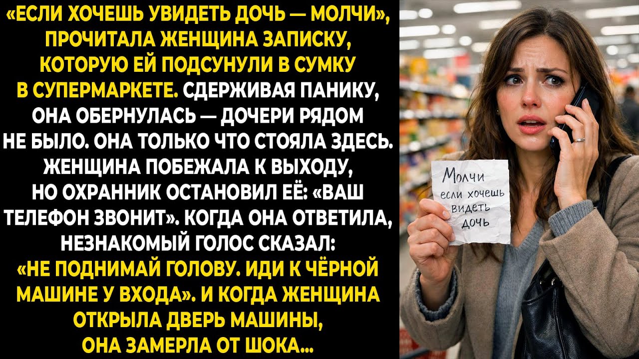 «Если хочешь увидеть дочь — молчи», — прочитала женщина записку, которую ей подсунули в сумку...