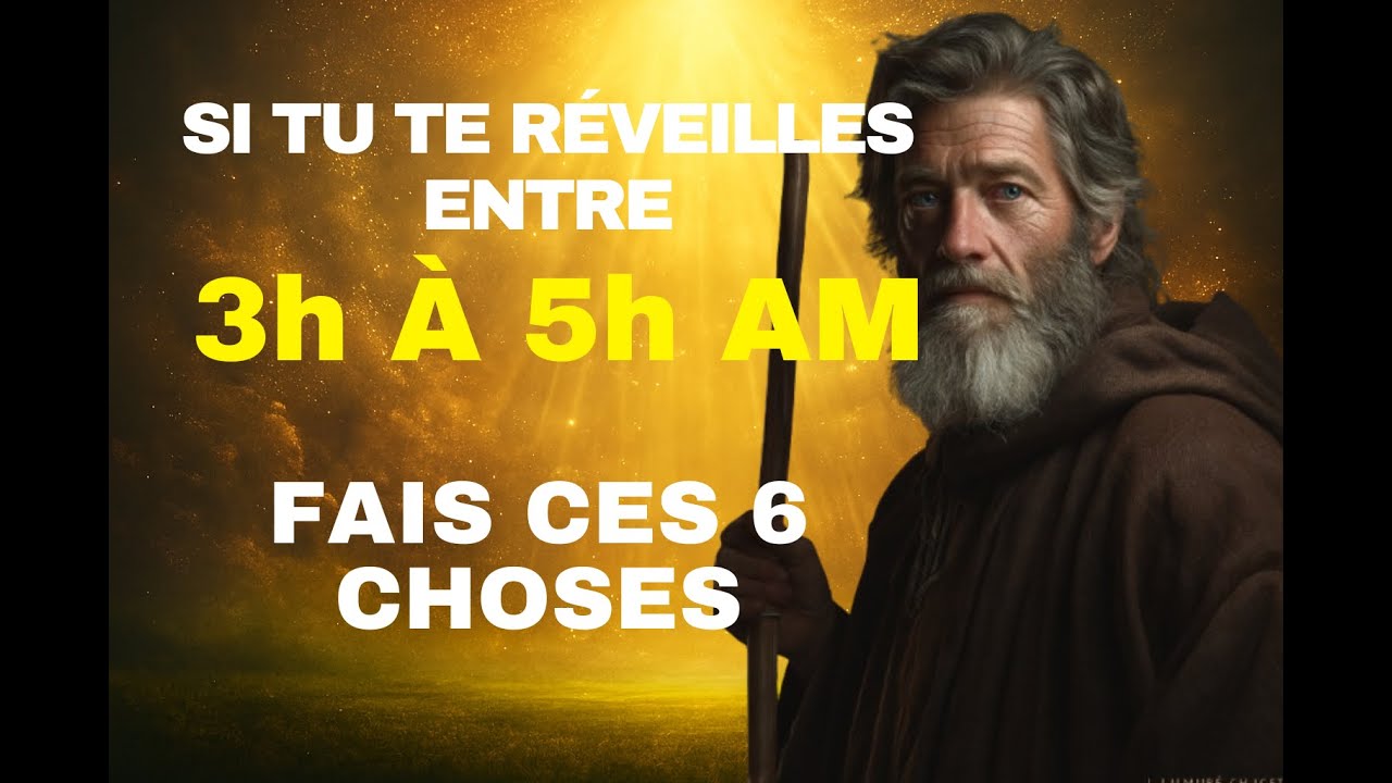 SI TU TE RÉVEILLES ENTRE 3H ET 5H DU MATIN… FAIS CES 6 CHOSES.