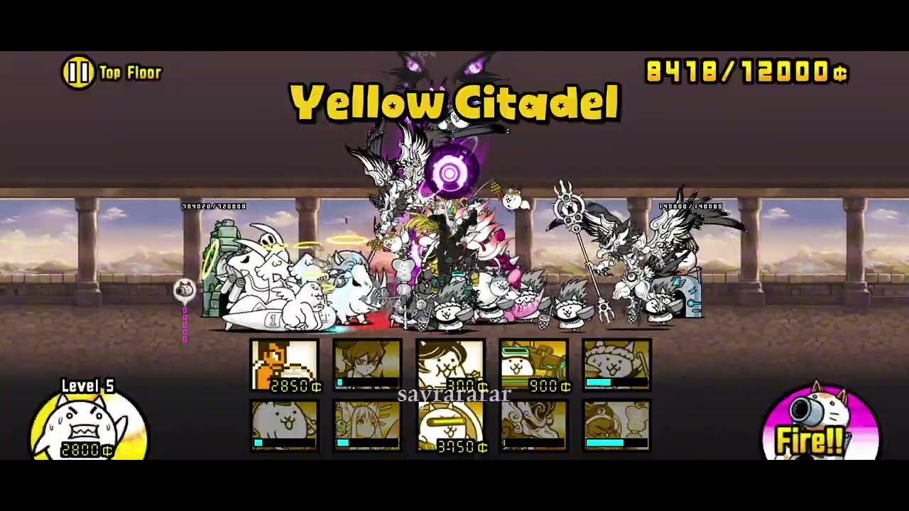 [Battle Cats] 🟡 Yellow Citadel: TOP FLOOR 😇🐌🦑🐗