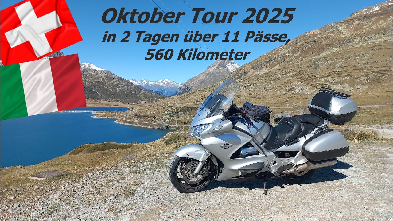 Oktobertour 2025, Motorradtour über 11 Pässe in 2 Tagen, Honda ST 1300 Pan European