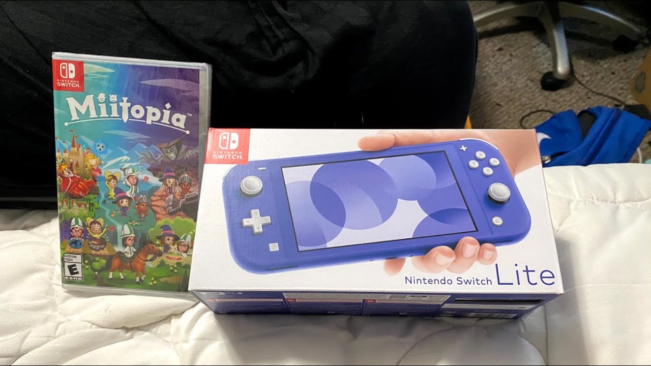 Unboxing | Nintendo Switch Lite (Blue) w/ Miitopia