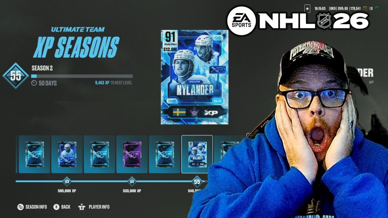 УИЛЬЯМ НЮЛАНДЕР ВХОДИТ В КОМАНДУ 50 УРОВНЕЙ, ОТКРЫВАЮЩУЮ NHL 26 HUT