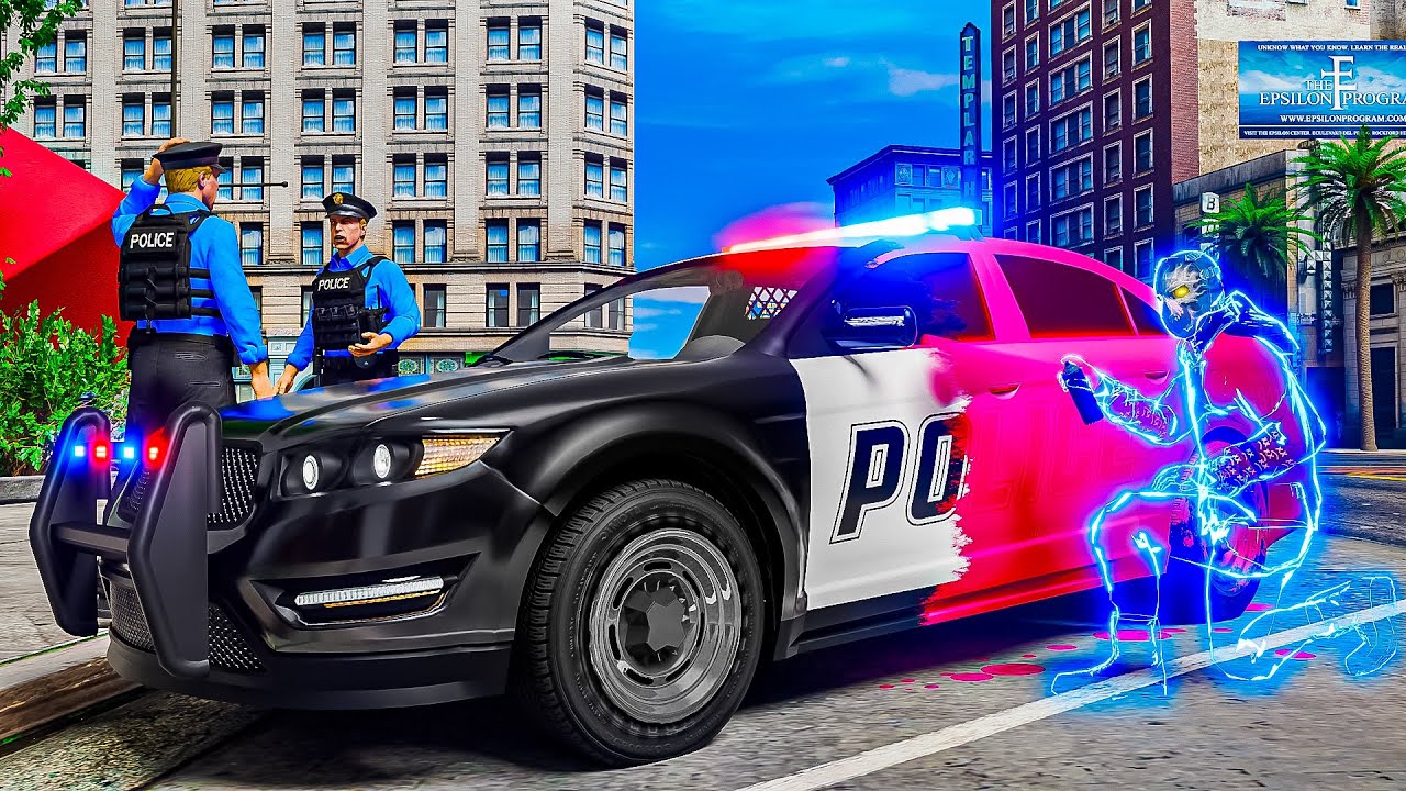 Invisible Man Spray Painted Cop Cars In GTA 5 RP