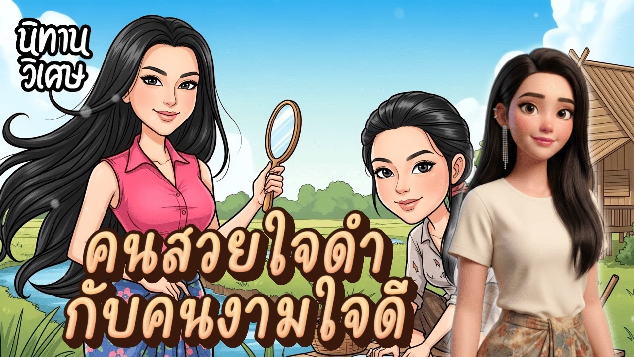 คนสวยใจดำกับคนงามใจดี | EP.64 นิทานวิเศษ #นิทานพื้นบ้าน #นิทานก่อนนอน #นิทานสอนใจ