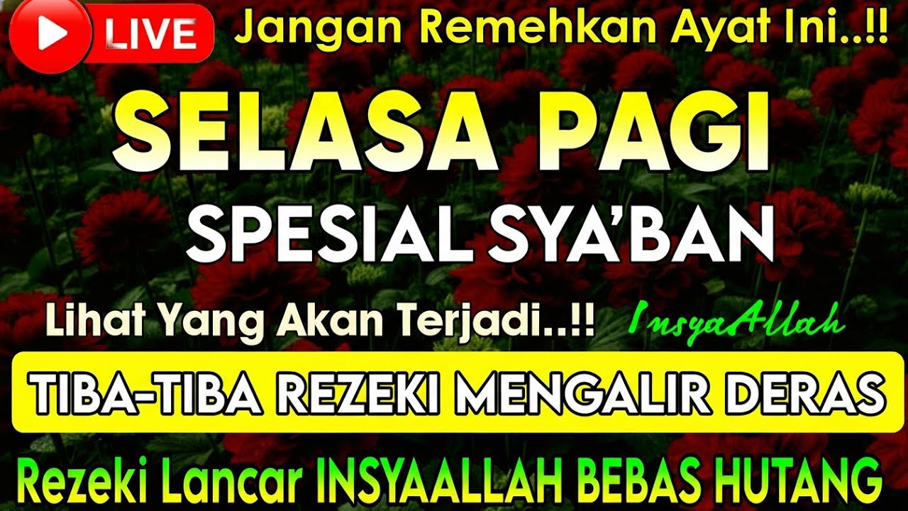 Putar Ayat ini Di Bulan Sya'ban - Segala Hajad Dikabulkan, Rezeki Mengalir Deras, Aamiin