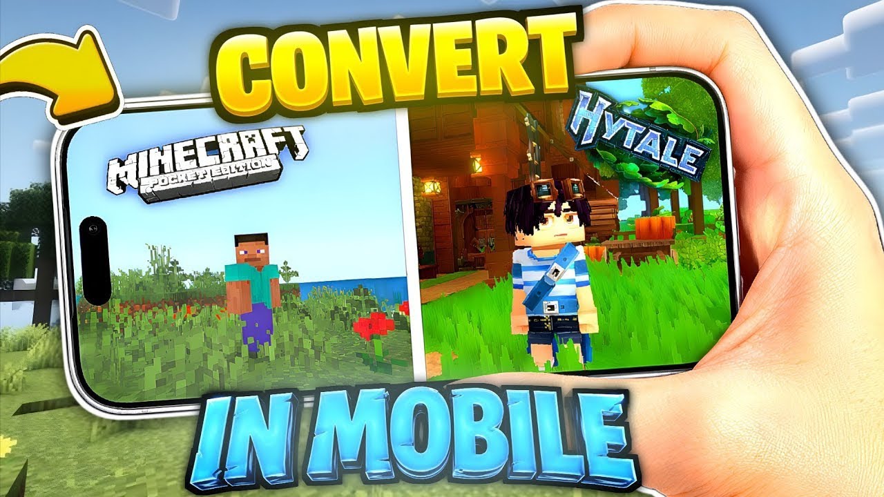 This MCPE Mod Converts Minecraft into Hytale…🔥(No Clickbate)
