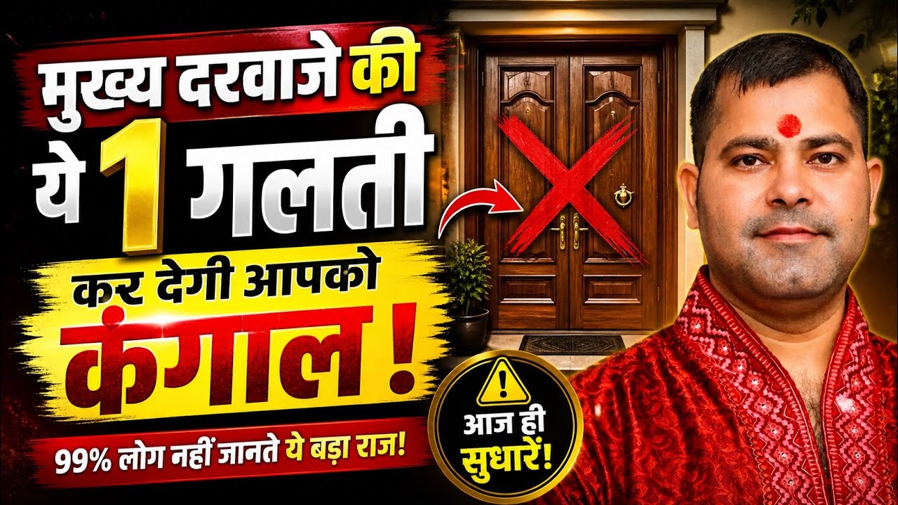 99% लोगों के मुख्य दरवाजे में ये बड़ी वास्तु गलती है! | Vastu for home | Vastu tips for home	