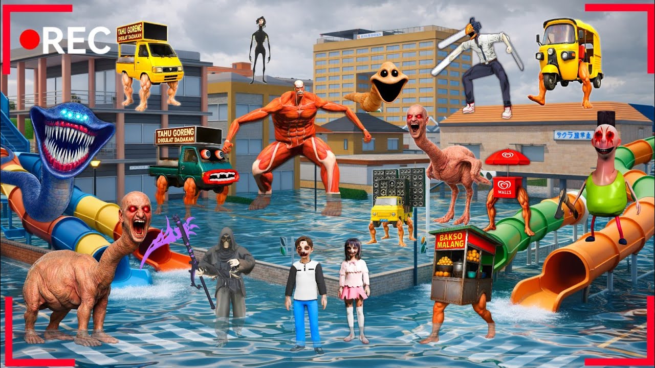CCTV Merekam Pasukan MONSTER LAUTAN Di WATERPARK Kota Sakura 😱 SAKURA SCHOOL SIMULATOR